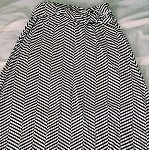 Black and white maxi skirt